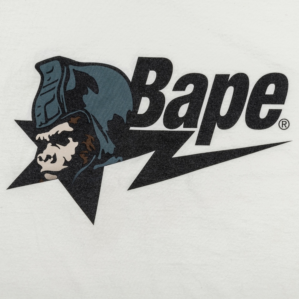 BAPE T-Shirt Ape Camo Helmet Lightning Bolt - Picture 3 of 6
